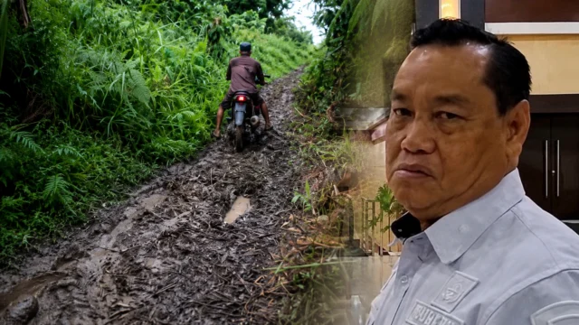 Kondisi salah satu ruas jalan rusak di Kabupaten Kotawaringin Timur yang dikeluhkan warga karena menghambat aktivitas ekonomi, pendidikan, dan layanan kesehatan.