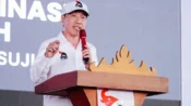 Presiden RI Ke-7 Joko Widodo saat memberikan sambutan di rapat koordinasi daerah PSI di Kabupaten Mesuji, Lampung, 26 Juni 2026. Dok. DPP PSI