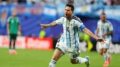 Pemain Argentina merayakan kemenangan di fase grup Piala Dunia 2026.