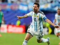 Pemain Argentina merayakan kemenangan di fase grup Piala Dunia 2026.