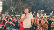 Wakil Bupati Kapuas Dodo memberikan sambutan pada kegiatan nobar final Piala Dunia 2026 di Rujab Wakil Bupati Kapuas.