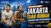 Turnamen padel internasional FIP Bronze dan FIP Promises Jakarta 2026 di RANA Grounds Mampang.