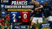 Hasil Prancis vs Maroko 2-0, Les Bleus lolos ke semifinal Piala Dunia 2026.