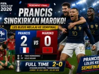 Hasil Prancis vs Maroko 2-0, Les Bleus lolos ke semifinal Piala Dunia 2026.