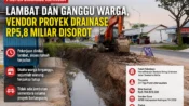 Alat berat mengerjakan proyek drainase Jalan Soekarno Hatta di Kecamatan Katingan Hilir, Kabupaten Katingan, yang dikerjakan CV Tiga Putera Bersaudara.