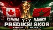 Prediksi Kanada vs Maroko di babak 16 besar Piala Dunia 2026 dengan peluang Maroko menang tipis.