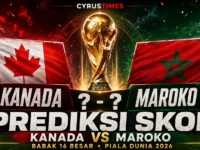 Prediksi Kanada vs Maroko di babak 16 besar Piala Dunia 2026 dengan peluang Maroko menang tipis.