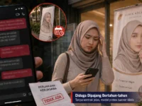 Gambar Ilustrasi Model Banner Promosi Klinik Kecantikan Tanpa Kontrak Jelas.