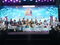 Gubernur Kalimantan Tengah Agustiar Sabran menghadiri malam puncak O2SN Kalteng 2026 di Palangka Raya.