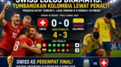 Hasil Swiss vs Kolombia, Swiss lolos ke perempat final Piala Dunia 2026 lewat adu penalti 4-3.