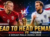 Head to head pemain Norwegia vs Inggris jelang babak 8 besar Piala Dunia 2026, Haaland menghadapi Kane dan Ødegaard melawan Bellingham.