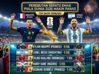 Daftar top skor terbaru Piala Dunia 2026, dipimpin Kylian Mbappé dan Lionel Messi dengan 8 gol.
