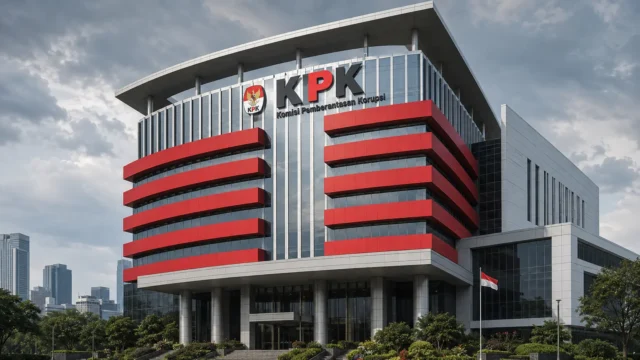 Bupati Langkat Syah Afandin dibawa ke Gedung Merah Putih KPK usai terjaring OTT terkait dugaan suap proyek.