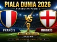Ilustrasi prediksi pertandingan Prancis vs Inggris pada perebutan posisi ketiga Piala Dunia 2026