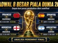 Jadwal babak 8 besar Piala Dunia 2026 beserta analisa pertandingan perempat final.