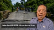 Box culvert Jalan Trans Kalimantan Kasongan Kereng Pangi ambruk dan disorot DPRD Kalteng