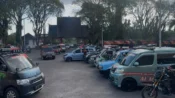 Konvoi relawan Damkar, Rescue, dan TSAK di Kota Palangka Raya sebagai bagian dari sosialisasi pencegahan kebakaran permukiman dan karhutla.
