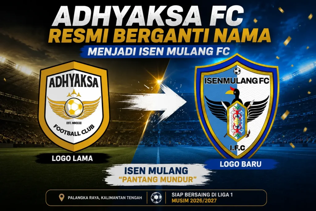 Resmi! Adhyaksa FC Berganti Nama Jadi Isen Mulang FC