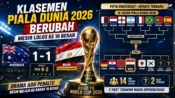 Klasemen fase gugur Piala Dunia 2026 setelah Mesir lolos ke babak 16 besar.
