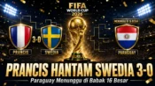 Prancis Gebuk Swedia, Paraguay Menunggu di 16 Besar