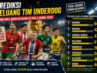 Prediksi peluang tim underdog Piala Dunia 2026.