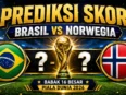 Prediksi skor Brasil vs Norwegia di babak 16 besar Piala Dunia 2026.