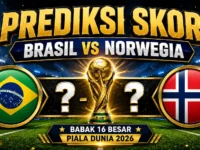 Prediksi skor Brasil vs Norwegia di babak 16 besar Piala Dunia 2026.