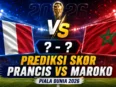 Prediksi skor Prancis vs Maroko di babak 8 besar Piala Dunia 2026 dengan prediksi 2-1 untuk Prancis.