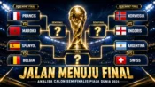 Rekap perjalanan calon semifinalis Piala Dunia 2026 dan analisa tim paling berpotensi merebut tiket final.