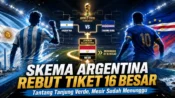 Skema Argentina menuju babak 16 besar Piala Dunia 2026 setelah Mesir menyingkirkan Australia.