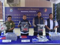 Barang bukti 64 kilogram sisik trenggiling yang diamankan Polda Kalsel di Banjarmasin