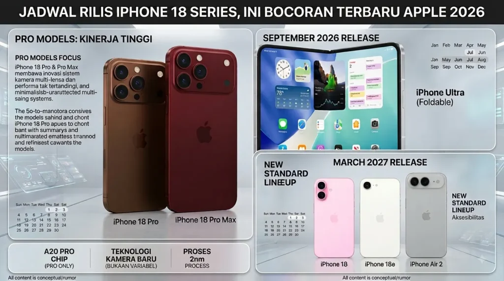 Jadwal Rilis iPhone 18 Series, Pro Disebut Hadir September 2026
