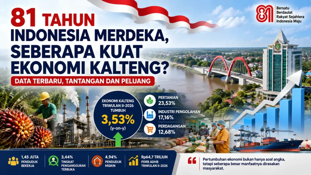 81 Tahun Indonesia Merdeka, Seberapa Kuat Ekonomi Kalteng?