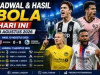 Jadwal dan hasil bola hari ini 11 Agustus 2026