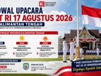 Jadwal upacara HUT RI 17 Agustus 2026 di Kalteng