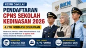 Pendaftaran CPNS sekolah kedinasan 2026 dibuka dengan 4.770 formasi