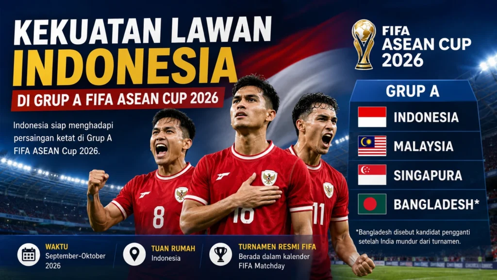 Malaysia Jadi Ancaman Utama, Ini Kekuatan Lawan Indonesia di FIFA ASEAN Cup 2026
