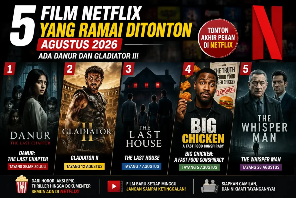 5 Film Netflix yang Ramai Dibicarakan Agustus 2026, Ada Danur hingga Gladiator II