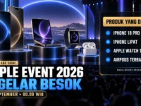 Apple Event 2026 dijadwalkan berlangsung 10 September 2026 pukul 00.00 WIB