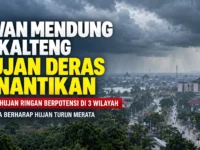 Awan mendung menyelimuti Kalimantan Tengah saat warga berharap hujan deras turun merata.