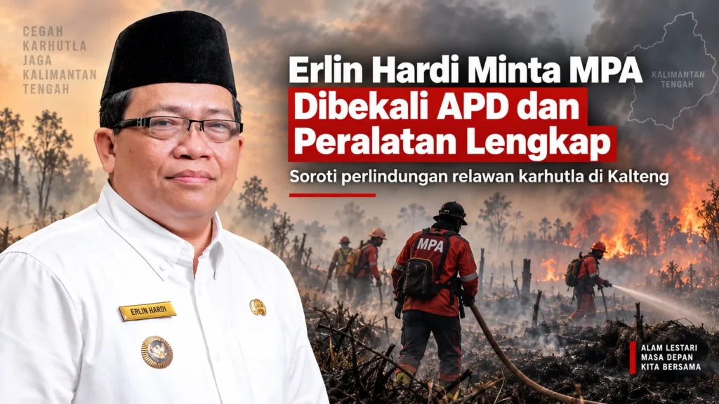 Erlin Hardi Minta MPA Dibekali APD dan Peralatan Lengkap Tangani Karhutla Kalteng