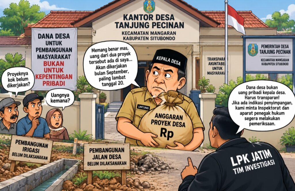 Proyek Desa Tanjung Pecinan Belum Jalan, Dana Ada di Kades