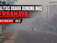 Ilustrasi kualitas udara Gunung Mas berbahaya dengan ISPU PM10 mencapai 453