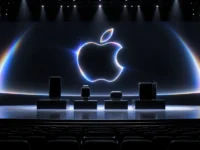 Ilustrasi panggung Apple Event 2026 dengan siluet perangkat yang diperkirakan akan diperkenalkan