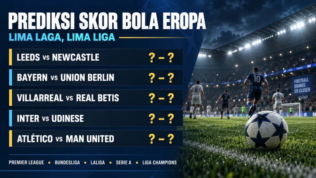 Jadwal dan Prediksi Skor Bola Eropa: Inter, Bayern hingga Liga Champions