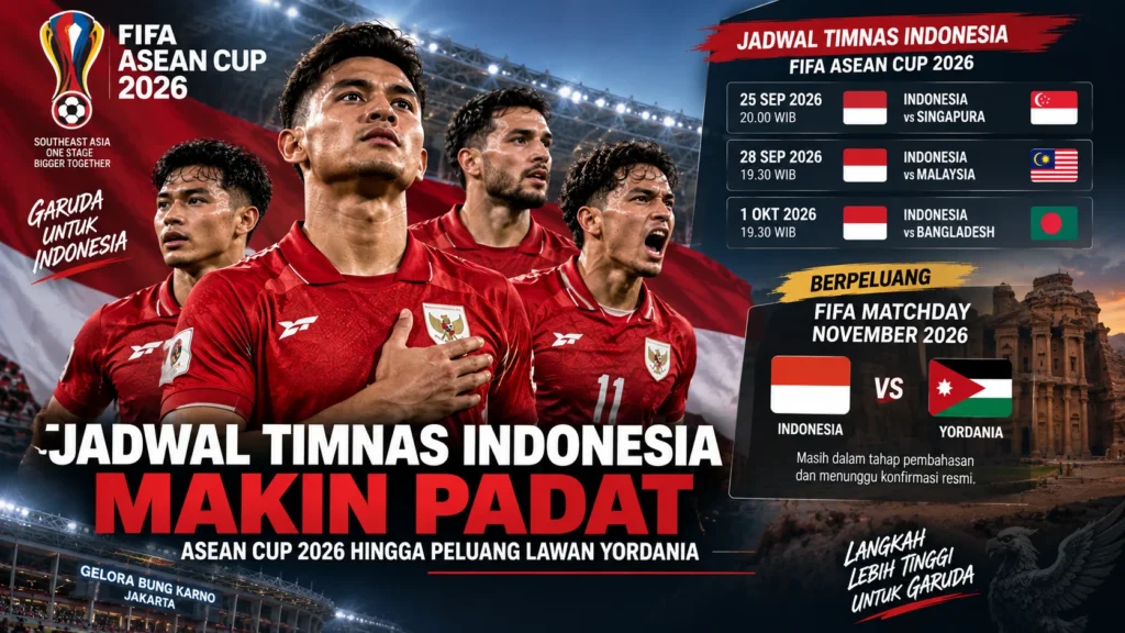 Agenda Timnas Indonesia: FIFA ASEAN Cup, Lalu Ujian Berat Lawan Yordania?