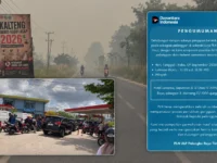 Kolase kabut asap, antrean BBM, dan pengumuman gangguan listrik di Palangka Raya.