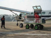 Pesawat OMC bersiap melakukan penyemaian awan untuk penanganan karhutla Kalteng