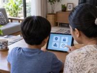 Orang tua mendampingi anak menggunakan perangkat digital sesuai aturan pelindungan anak dalam PP TUNAS