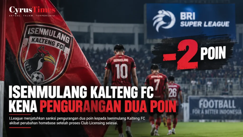 Isenmulang Kalteng FC Dipotong 2 Poin, Ini Penyebabnya